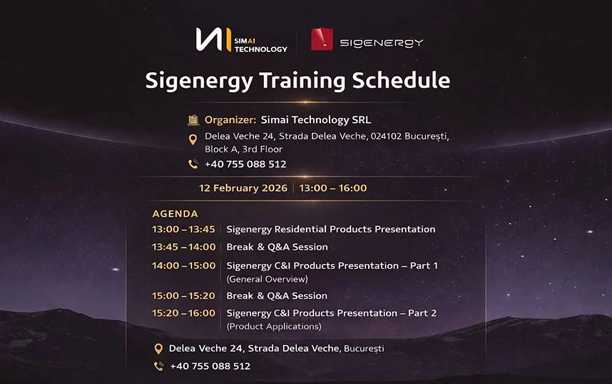 SIMAI Technology ospita la formazione Sigenergy a Bucarest